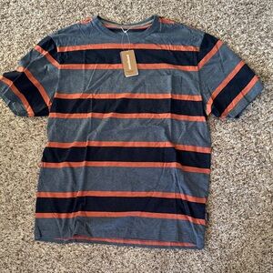Patagonia Striped Gray and Orange Men's Shirt.  NWT